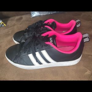 Adidas black and pink sneaker size 9
